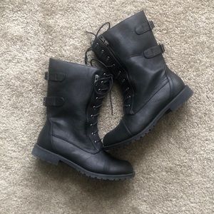 Brand New Black Combat Boots Women’s Size 10